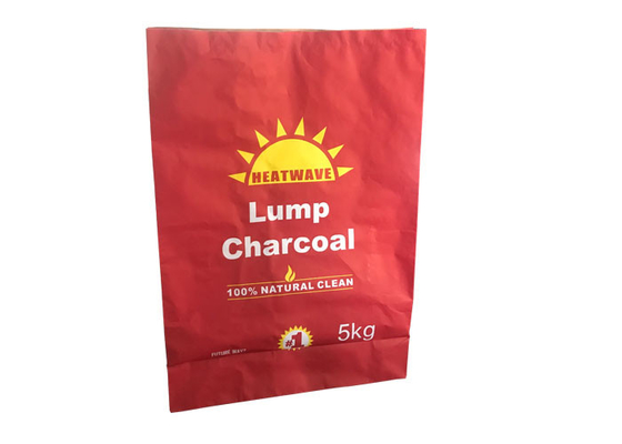 Dikili Açık Ağız Çok Duvarlı Kraft Kağıt Torbalar 5kg Kömür Torbaları Kağıt Torba
