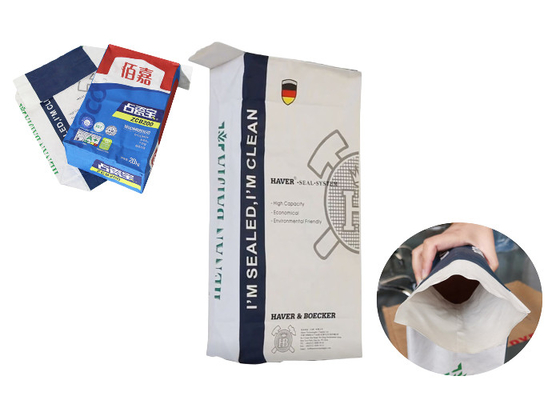 Endüstriyel Kağıt Boş Çimento Torbası PP Vana Torbası 25 KG 40 KG 50 KG